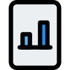 Bar chart file isolated on a white background icon