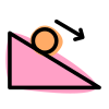 Representation of Gravity Falls over incline plane icon