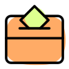 Election ballot voting box a polling station icon