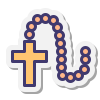 White Rosary icon