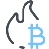 Bitcoin-Flamme icon