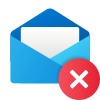 Excluir envelope aberto icon