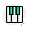 Music keyboard layout with multiple sound effects icon