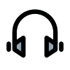 Professional grade music headphones with a medium capping icon