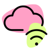 Wireless connection of cloud drive file access icon