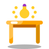 Mesa de comedor de luz icon