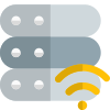 Wireless database file transfer from server system icon