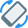 Smartphone rotate feature isolated on a white background icon