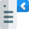 User interface dropdown menu for multiple selections icon