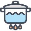 Boiling pot icon