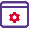 Intenet browser setting and maintenance application menu icon