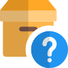 Delivery Box with unknown shipping address on online portal icon