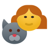 девочка и собака icon