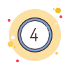 4 en círculo icon