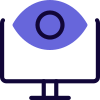 Computer monitor active vision control to protect from harmful rays icon