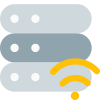 Wireless database file transfer from server system icon