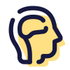 Kopf mit Gehirn icon