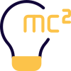 Mc square idea with lighting bulb innovation icon