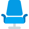 Office chair with comfortable back recliner support icon