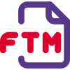 FTM files are audio files created by FamiTracker such as short audio samples and notes in a melody. icon