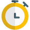 Stopwatch for gaming records and threshold icon