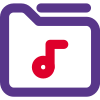 Music folder for collection of songs from different artists icon