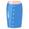 Buttoned Straight Skirt icon