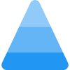 Pyramid graph isolated on a white background icon