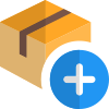 Add parcel item from logistic website portal icon