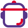 Kitchenware store in a shopping mall cooking pot icon