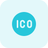 ICO logotype isolated on a white background icon