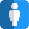 外部男厕所头像作为男性户外阴影塔尔维沃的指示 icon