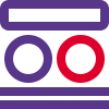 Annual compare chart of financial information icon