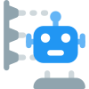 Robotic design 3D printing process horizontally layout icon