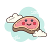 Bistecca kawaii icon