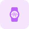 Circular watch face with inbuilt heart rate sensors icon