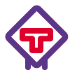 T Road bottom connected intersection road signal icon