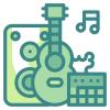 guitarra-externa-música-educação-wanicon-dois-tons-wanicon icon