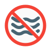 No swimming due to coronavirus pandemic situation icon