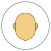 Пользователь в кружке тип кожи 4 icon