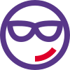 Cool expression emoji wearing sunshades shared online icon