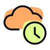 externer-Cloud-Speicher-Verzögerungs-Timer-isoliert-auf-einem-weißen-Hintergrund-Cloud-fresh-tal-revivo icon