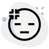 Angry and furious emoticon facial expression layout icon