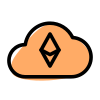 Ethereum digital cryptocurrency browser support for cloud icon