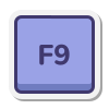 Tasto F9 icon