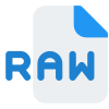 RAW Audio file format for storing uncompressed audio in raw form icon