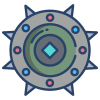 Spiked Round Shield icon