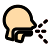 Communicable infectious disease spreading through cough icon