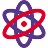 Science and Technology atomic, structure with nucleus in the center icon