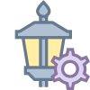 configurações de poste de luz icon